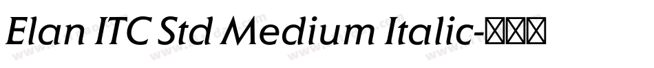 Elan ITC Std Medium Italic字体转换